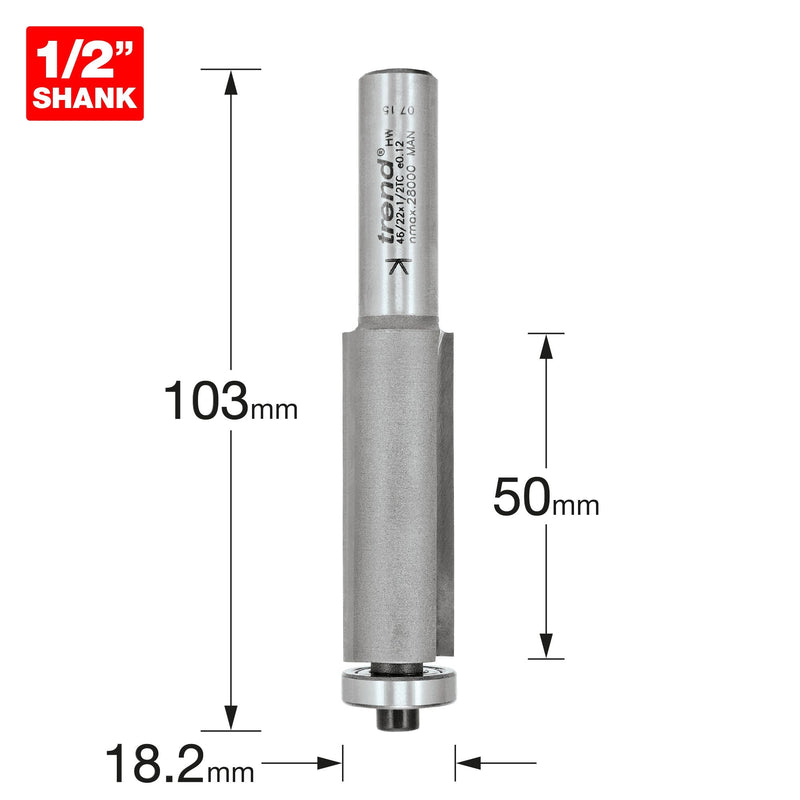 46/22X1/2TC - Trimming cutter 18.2mm diameter