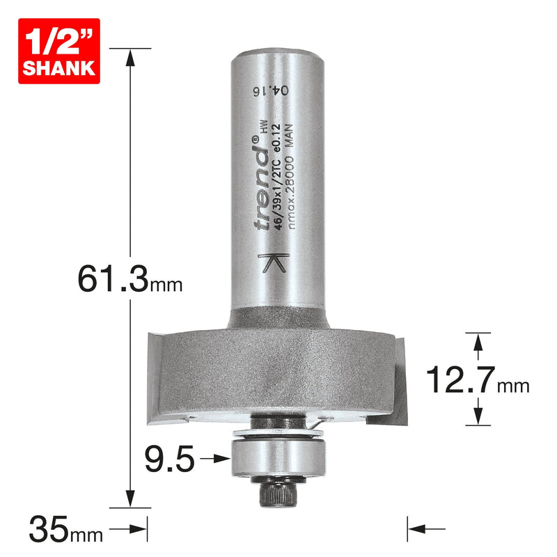 46/39X1/2TC - Bearing Guided 35mm Diameter Rebater