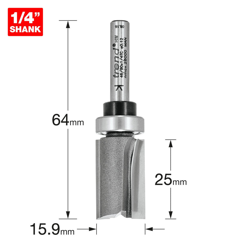 46/90X1/4TC - Guided profiler 16mm dia x 25mm cut