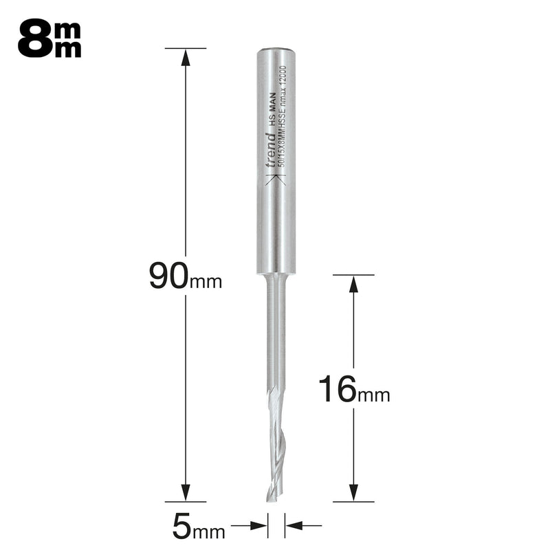 50/15X8MMHSSE - Helical plunge cutter 4mm diameter