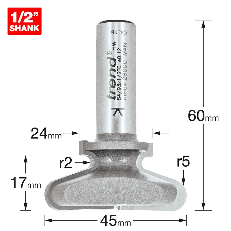 84/93X1/2TC - Drawer pull cutter