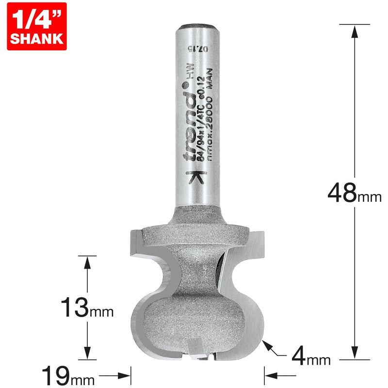 84/94X1/4TC - Drawer pull cutter