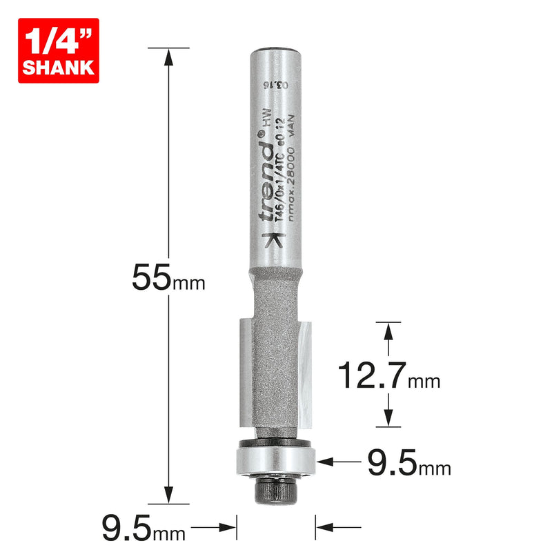 T46/0X1/4TC - Trimming cutter 9.5mm diameter