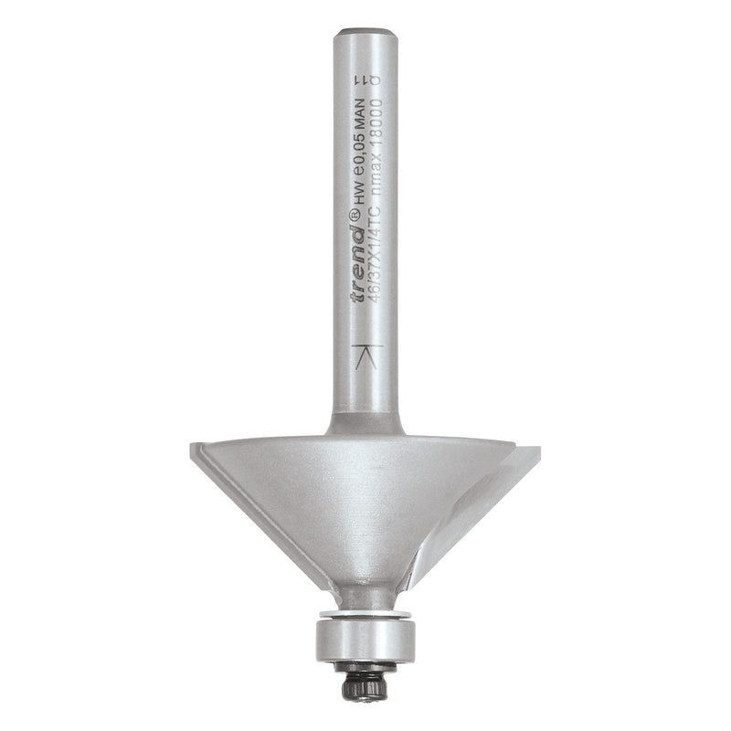 46/37X1/4TC - Bearing guided chamfer cutter 45 degrees