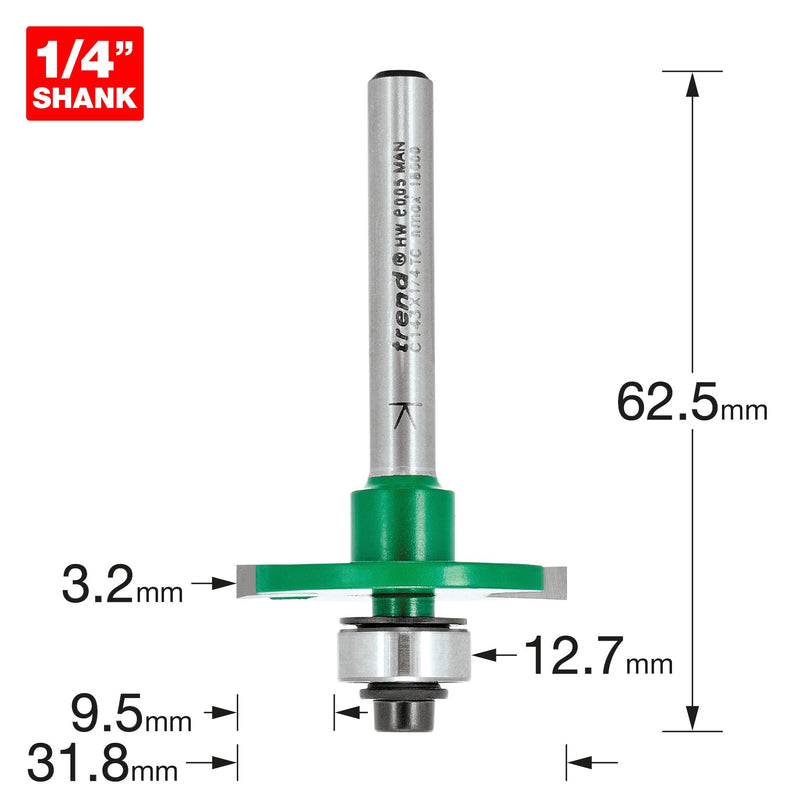 C143X1/4TC - Slotting 3.2mm cut
