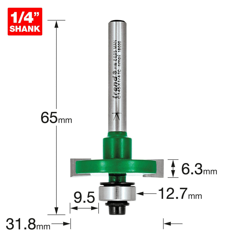 C145X1/4TC - Slotting 6.3mm cut