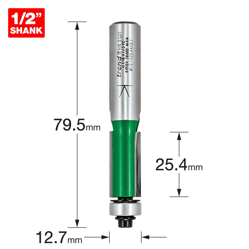 C116X1/2TC - Self guided trimmer 12.7mm diameter