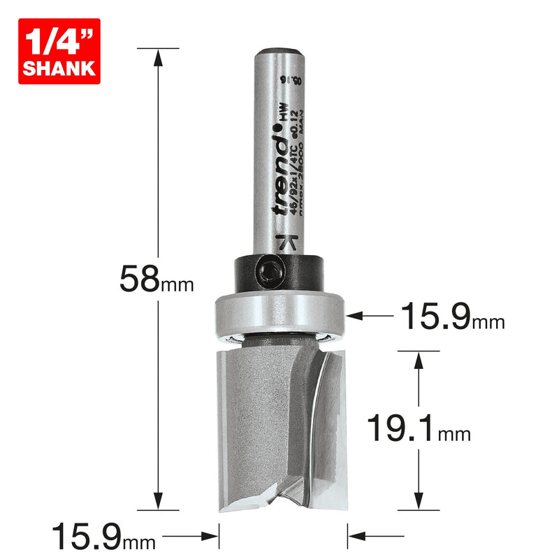 46/92X1/4TC - Guided profiler 15.9mm dia x 19mm cut