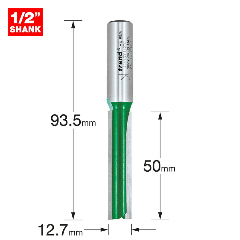 C153X1/2TC - Two flute cutter 12.7mm diameter