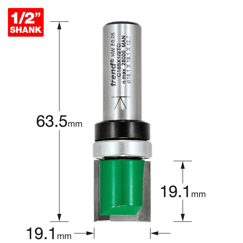 C165X1/2TC - Profiler 19.1mm diameter X19.1mm cut