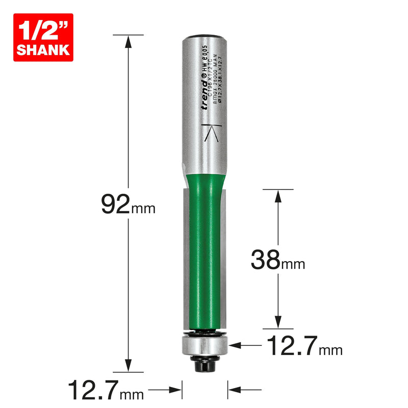 C196X1/2TC - Bearing guided trimmer 12.7mm diameter
