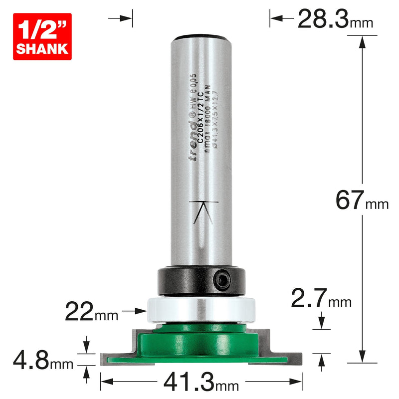 C206X1/2TC - Aquamac 63 Recesser 41.3mm diameter