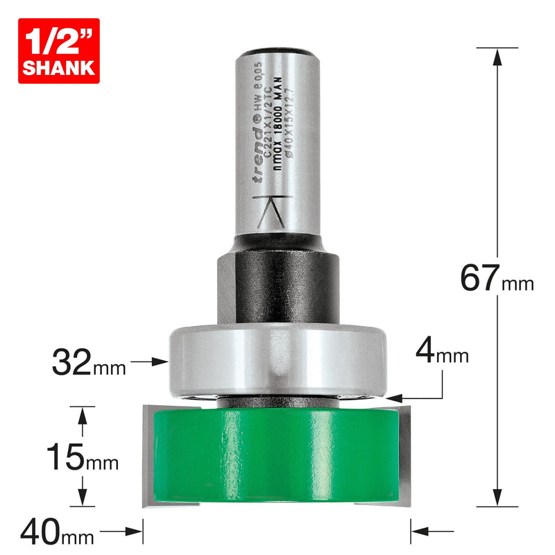 C221X1/2TC - Intumescent cutter 15mm x 40mm
