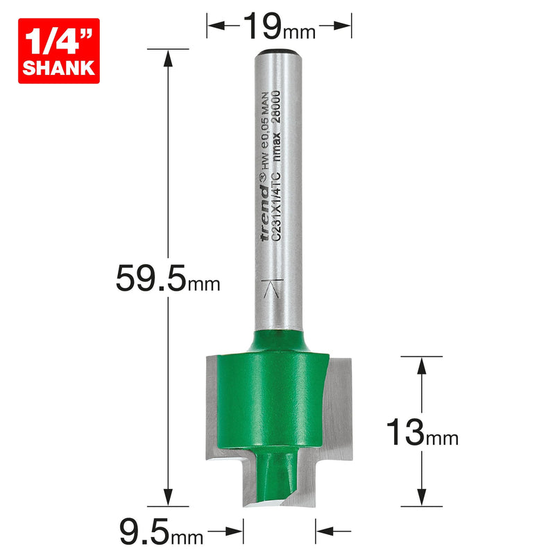 C231X1/4TC - 19mm Rebater