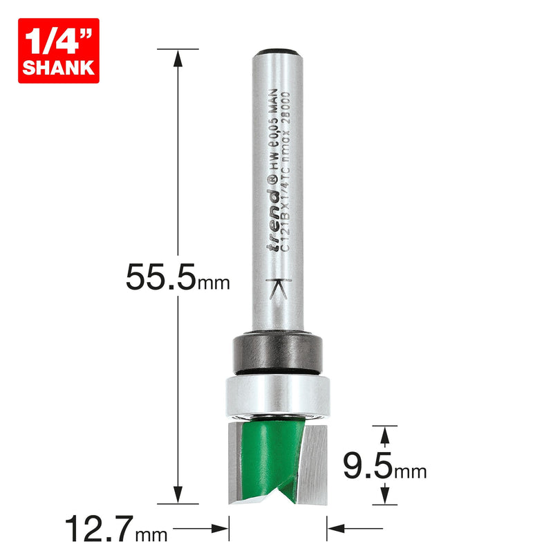 C121BX1/4TC - Template profile 12.7mm diameter