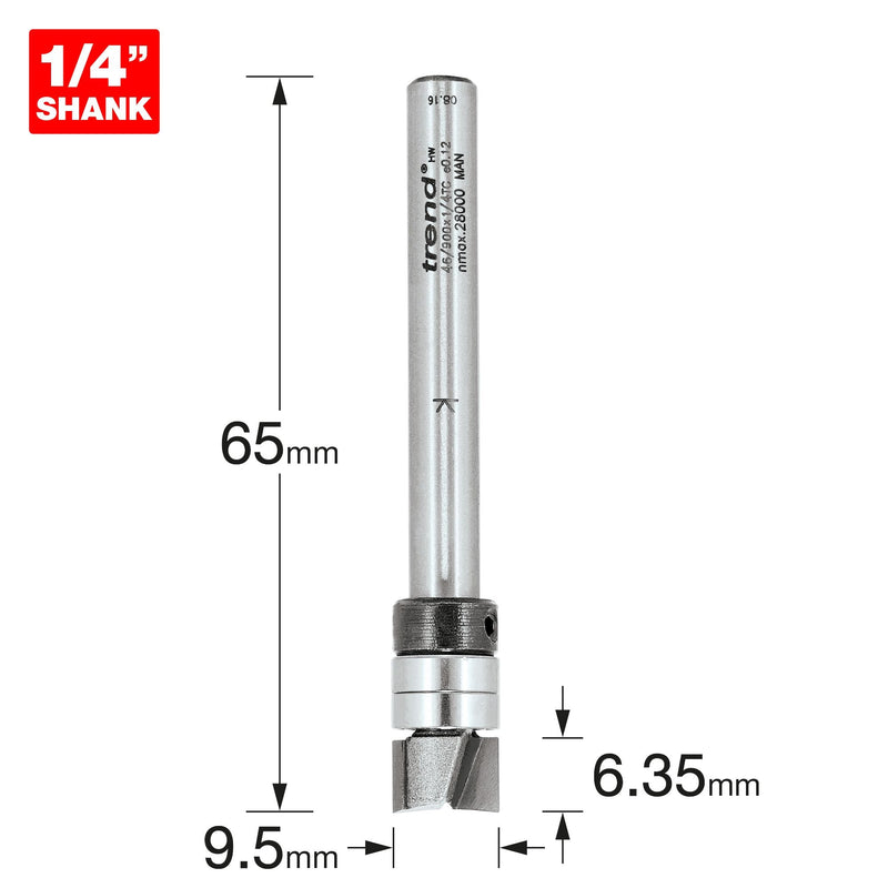 46/900X1/4TC - Guided profiler 9.5mm dia x 6mm cut