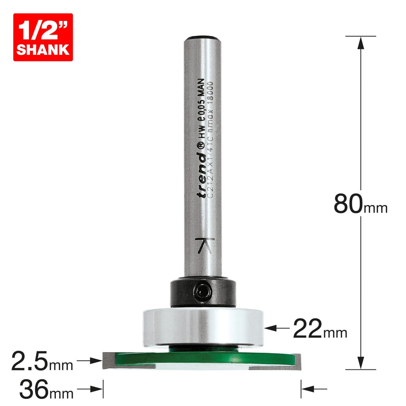 C212AX1/4TC - Weatherseal groover 2.8mm x 7mm
