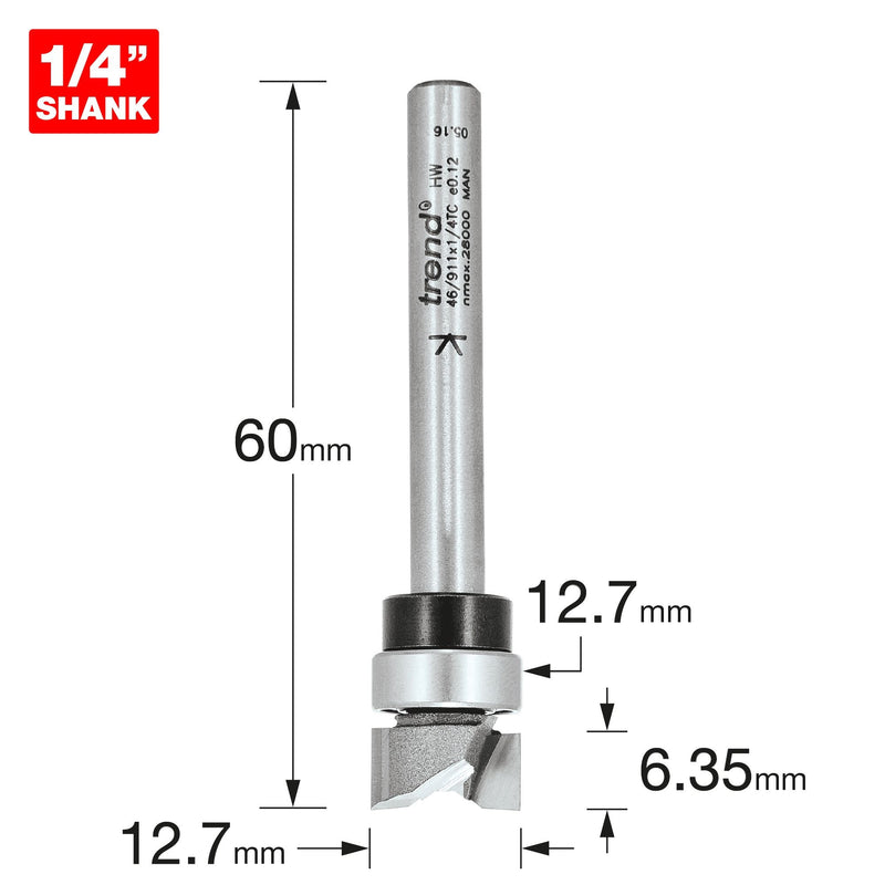 46/911X1/4TC - Guided profiler 12.7mm x 6.35mm cut