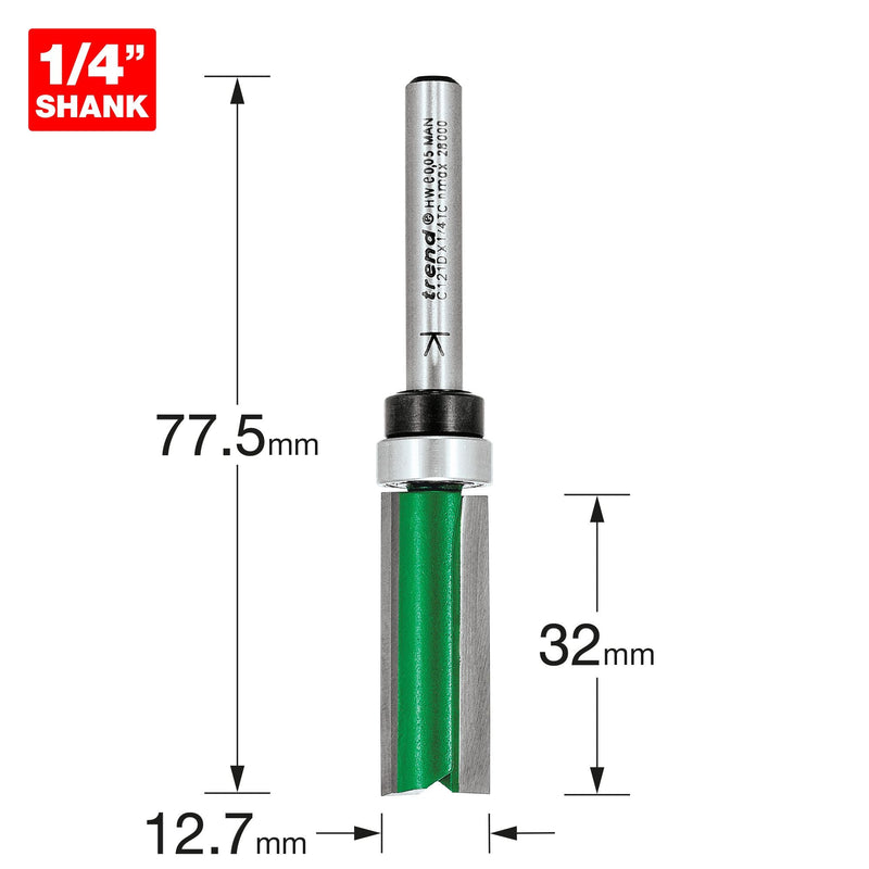 C121DX1/4TC - Template profile 12.7mm diameter