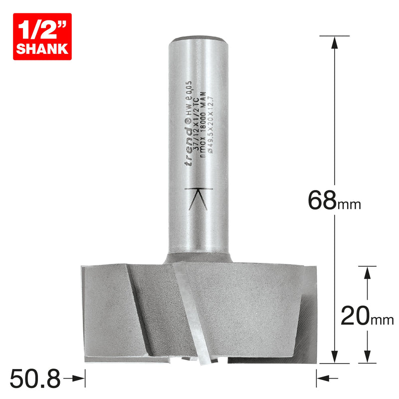 37/12X1/2TC - Tenon cutter 50.8mm dia x 20mm cut