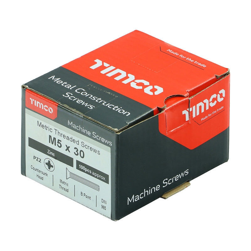 TIMCO Machine Countersunk Silver Screws - M4 x 10