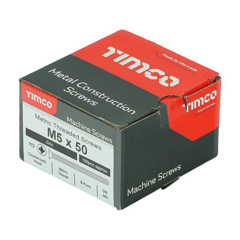 TIMCO Machine Countersunk Silver Screws - M4 x 10