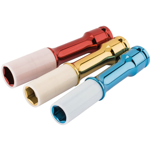 Draper Long Reach Wheel Nut Socket for Alloy Wheels, 1/2" Sq. Dr. (3 Piece) Draper - Town Tools 