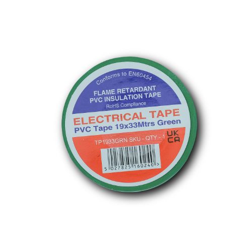 PVC insulation tape 19mm x 33mm green