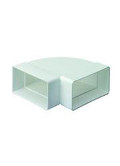KwikPak ventilation horizontal 90 deg bend - white