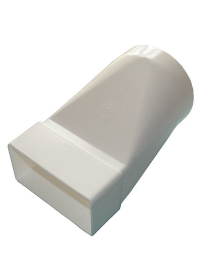KwikPak ventilation adaptor round to rectangular - white