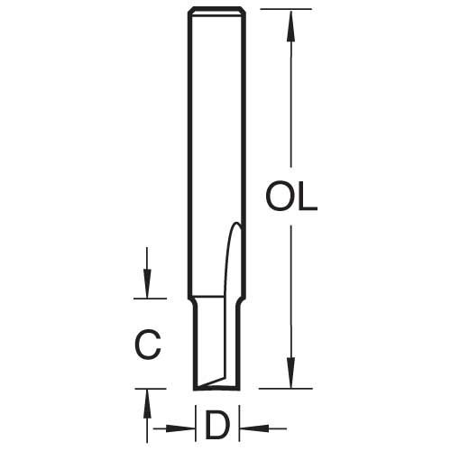55/1X1/4HSS - Aluminium & plastic cutter 6.3mm diameter