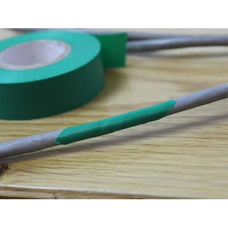 Faithfull PVC Electrical Tape Green 19mm x 20m Faithfull - RockBottom Northampton