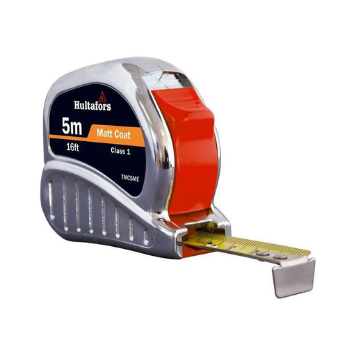 Hultafors TM5ME Chrome Tri-Matic Pocket Tape 5m/16ft (Width 19mm) Hultafors - RockBottom Northampton