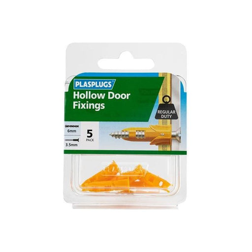 Plasplugs DR 106 Hollow Door Fixings (5) Plasplugs - RockBottom Nothampton