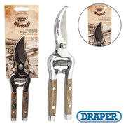 Draper 85188 Bypass Secateurs with Ash Handles, 210mm
