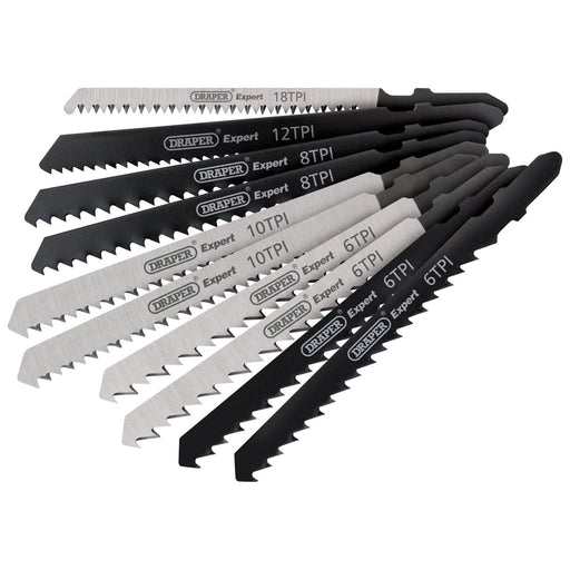 Draper 81735 Assorted HCS Jigsaw Blade Set (10 Piece)