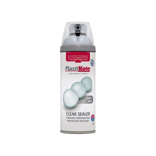 Plastikote Twist & Spray Matt Clear Sealer 400ml PlastiKote - RockBottom Nothampton