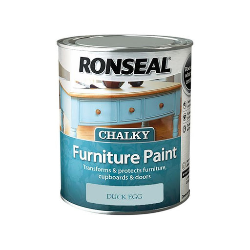 Ronseal Chalky Furniture Paint Duck Egg 750ml Ronseal - RockBottom Nothampton