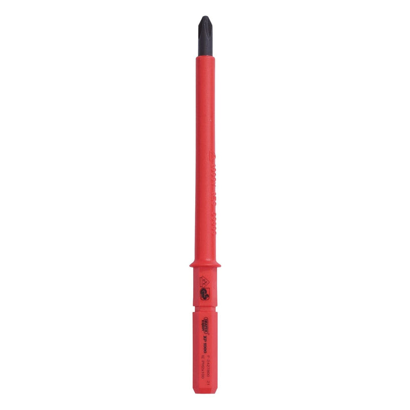 Draper XP1000 VDE Cross Slot Interchangeable Screwdriver Blade, No.2 x 100mm Draper - Town Tools 