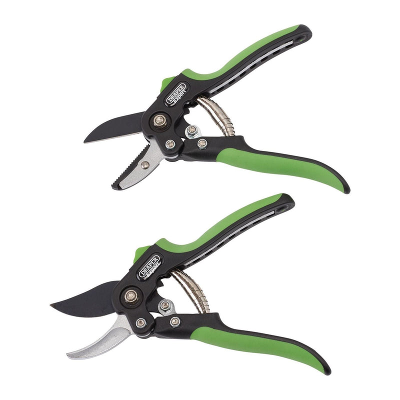 Draper 08986 Draper Expert Anvil and Bypass Secateurs Set, 200mm (2 Piece)
