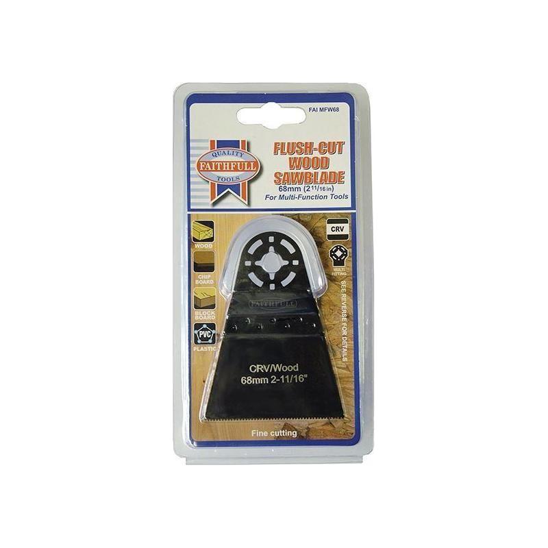 Faithfull Multi-Function Tool CrV Flush Cut Wood Blade Side Set 68mm Faithfull - RockBottom Northampton