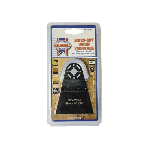 Faithfull Multi-Function Tool CrV Flush Cut Wood Blade Side Set 68mm Faithfull - RockBottom Northampton