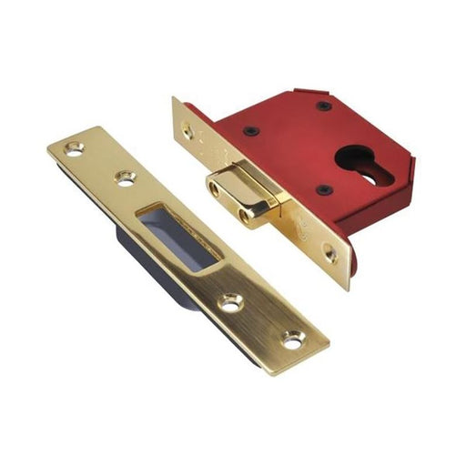Union StrongBOLT 21EU EUS-PB-2.5 Euro Deadlock Plated Brass 68mm 2.5in UNION - RockBottom Northampton