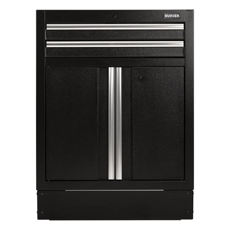 Draper Bunker Modular Floor Cabinet, 2 Drawer, 2 Door, 680mm Draper - Town Tools