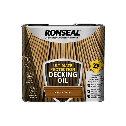 Ronseal Ultimate Protection Decking Oil Natural Cedar 2.5 litre Ronseal - RockBottom Nothampton