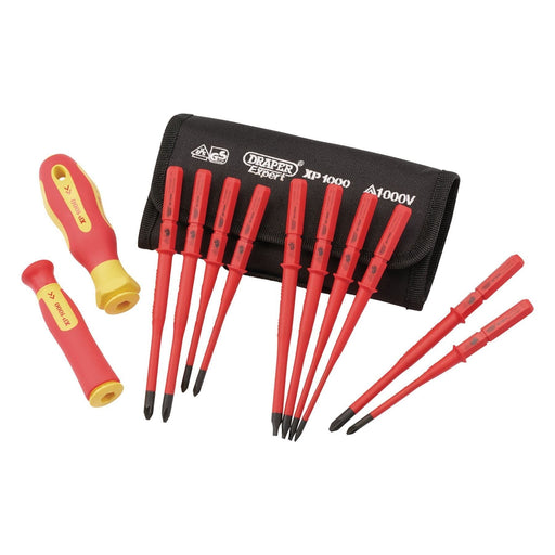 Draper 70867 XP1000® VDE Slimline Interchangeable Screwdriver Set (12 Piece)