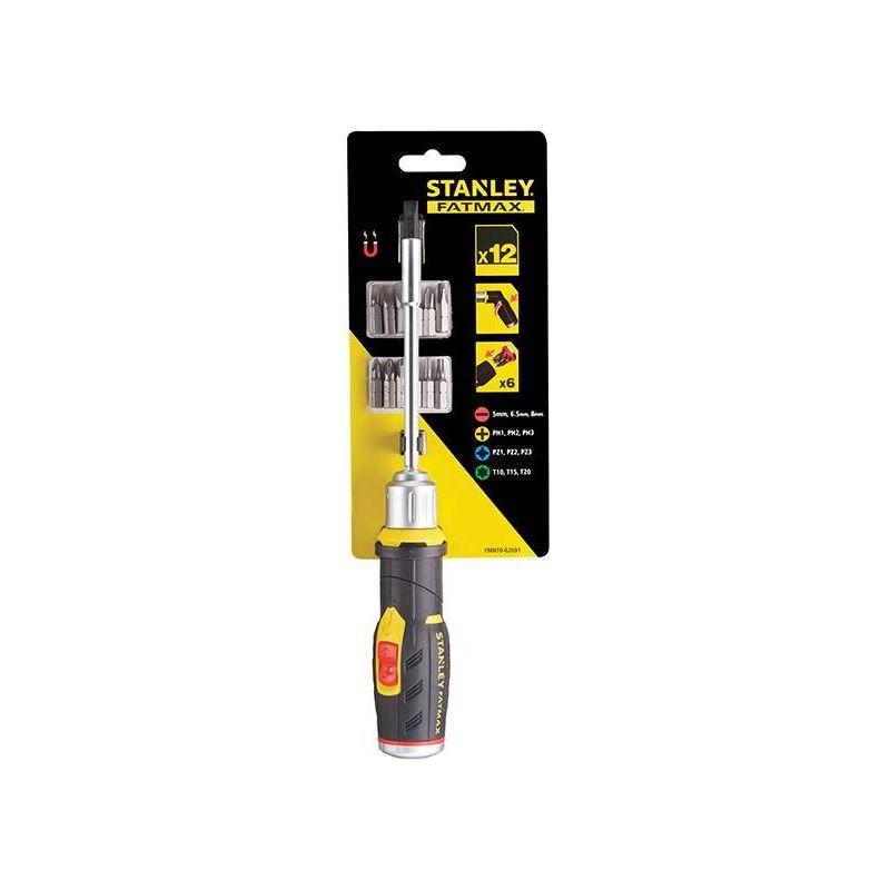 Stanley® Hand Tools FatMax® Pistol Grip Ratchet 12 Bits STANLEY® Hand Tools - RockBottom Nothampton