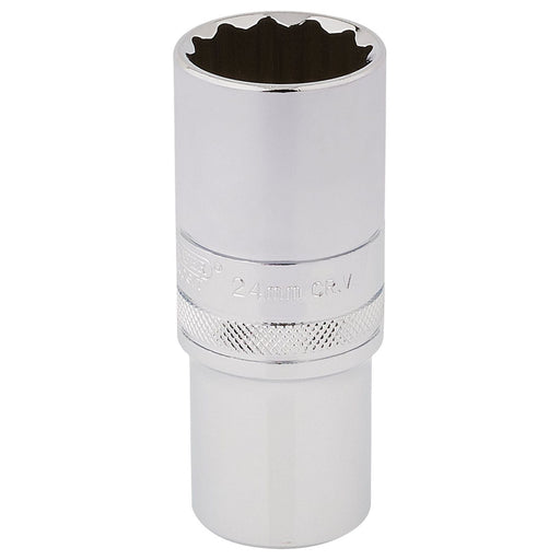 Draper Draper HI-TORQ 12 Point Deep Socket, 1/2" Sq. Dr., 24mm Draper - Town Tools