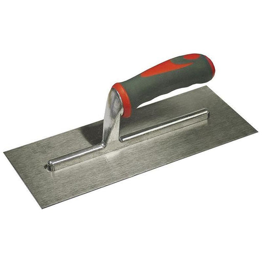 Faithfull Plasterer's Finishing Trowel Stainless Steel Soft Grip Handle 11 x 4.3/4in Faithfull - RockBottom Northampton