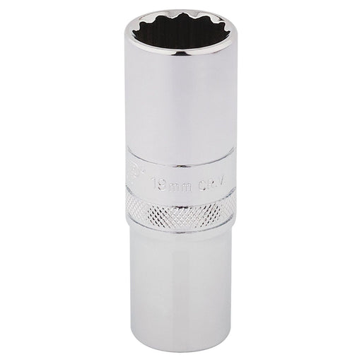 Draper HI-TORQ 12 Point Deep Socket, 1/2" Sq. Dr., 19mm 33772 Draper - Town Tools 